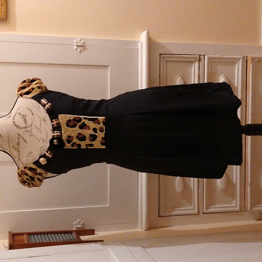 Yoana Baraschi black sequinned dress Sz 4